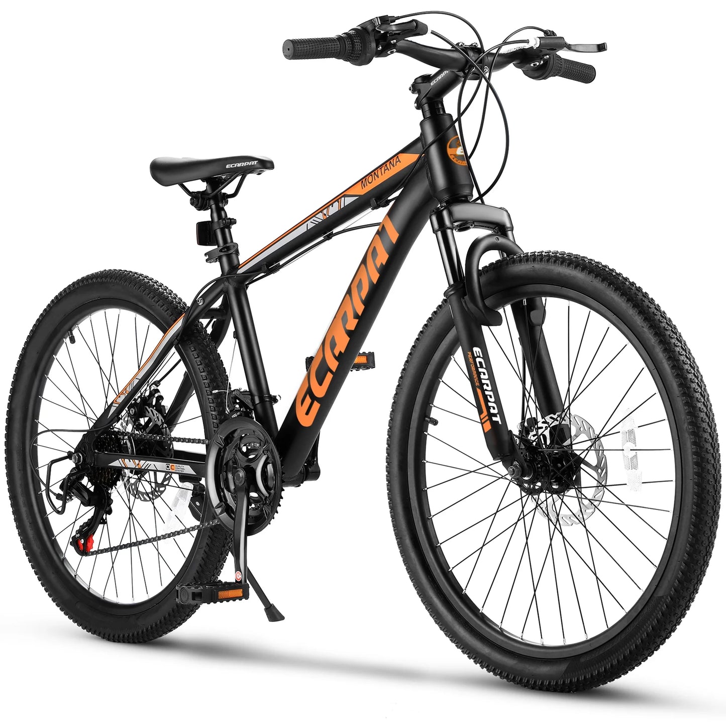 24" Mountain Bike, Shimano 21 Speed Kids Bike, Mountain Cycling Bikes with Mechanical Disc Brakes, Lightweight Kids Bicycle with Aluminium Frame, Girls Bike Boys Bike