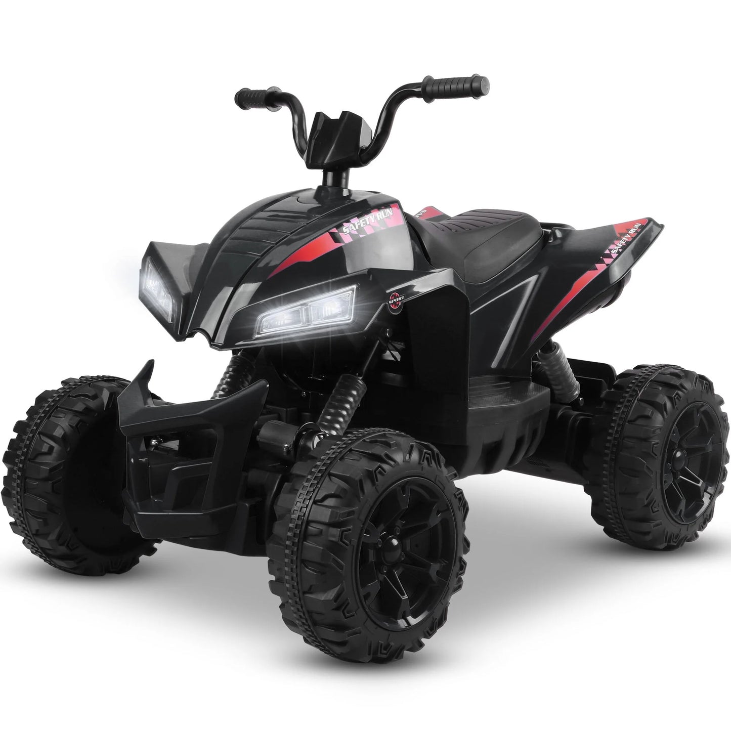 24V Ride on Toys Cars for Kids, Toddler Battery Powered Ride on ATV Toys with 2 Wheel Suspension, Electric Car with Music, Bluetooth and Power Display for Boys Girls, Gray