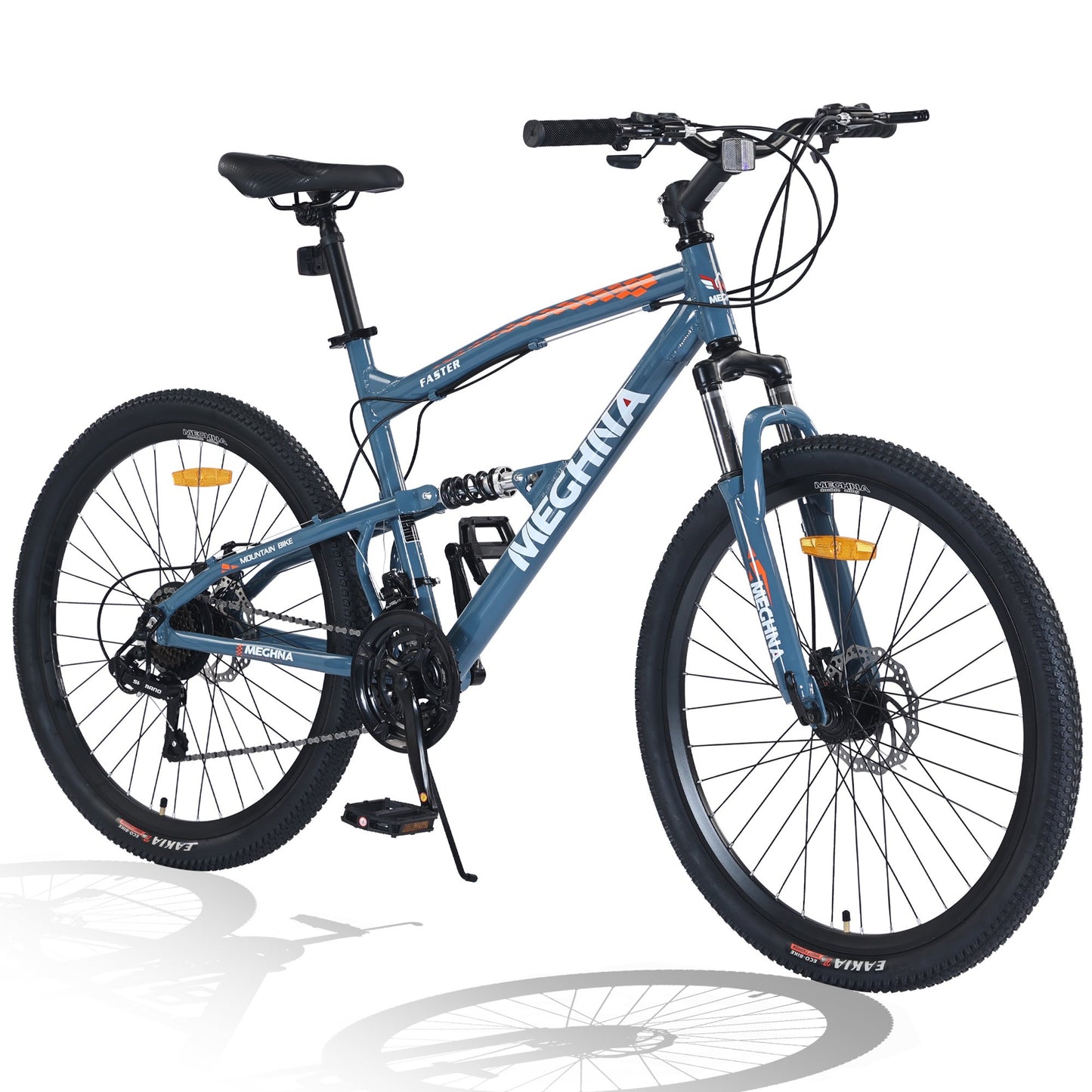26" Mountain Bike, 21 Speed Bikes for Adults With Dual Suspension, Soak Up Bumps, Adult Bike With Double Disc Brakes, Mountain Bikes With All-Terrain Tire, Lightweight Bicycle for Men Women