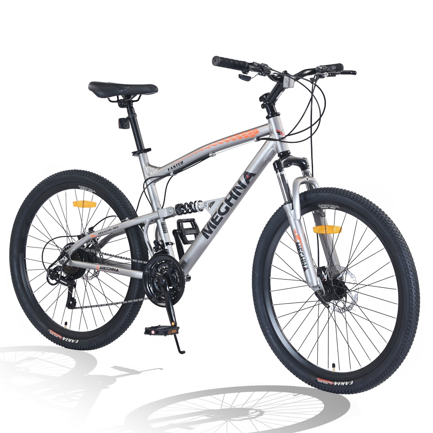 26" Mountain Bike, 21 Speed Bikes for Adults With Dual Suspension, Soak Up Bumps, Adult Bike With Double Disc Brakes, Mountain Bikes With All-Terrain Tire, Lightweight Bicycle for Men Women