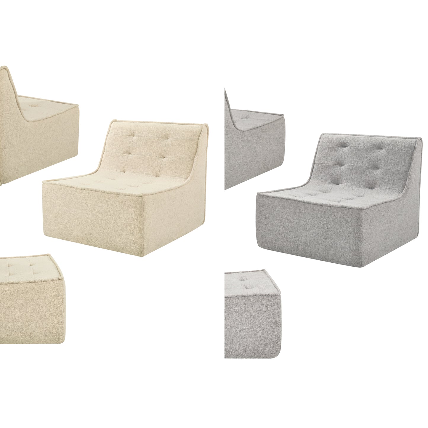 Bean Bag Chair for Adults, Sofa with Ergonomic Design, Reading Chair with High Resilience Foam, Non-Deformable, Floor Chairs with Back Support, Fireside Chair, Lazy Sofa Chair for Living Room