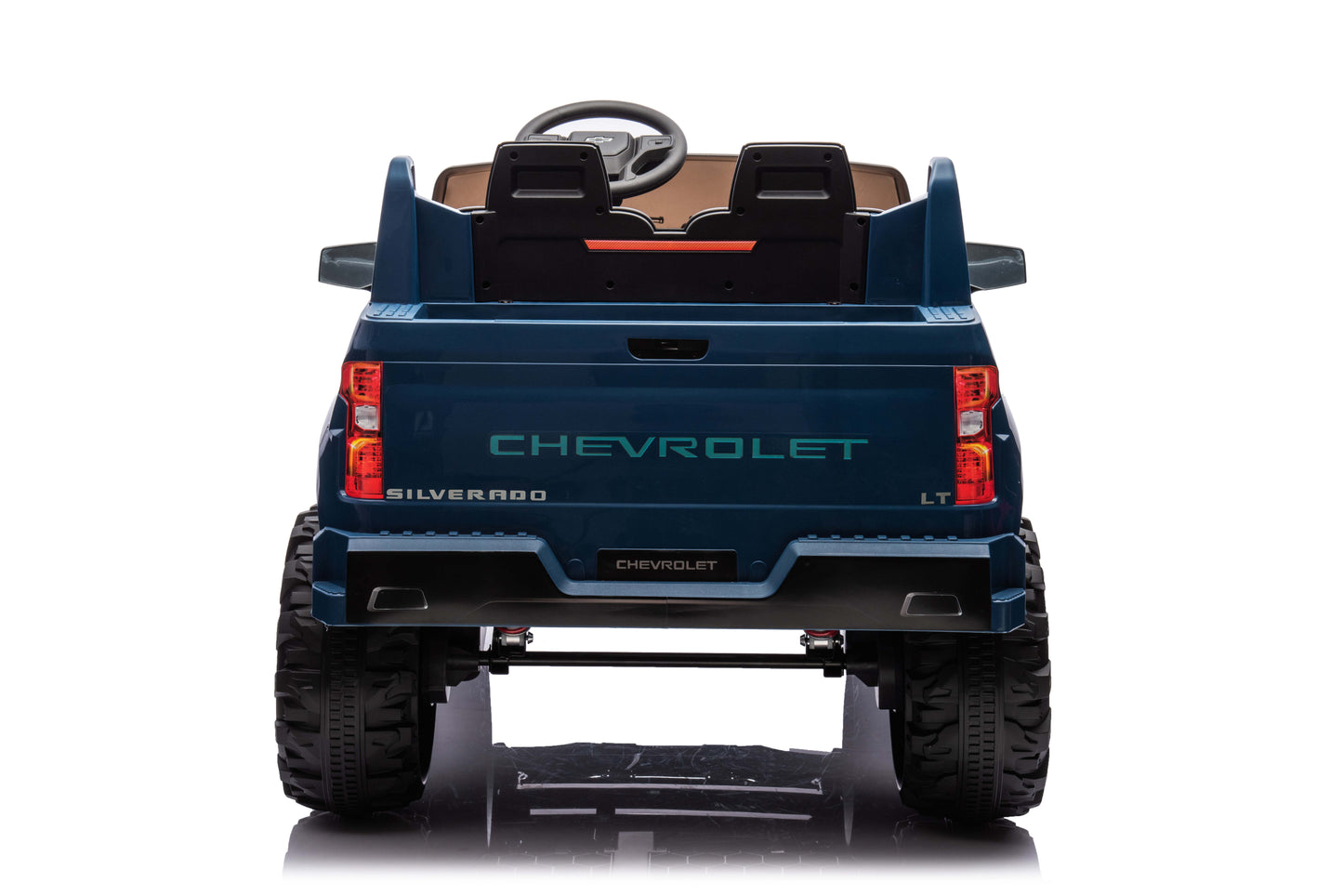 24V Chevy Silverado Ride On Truck, Real 2-Seater Kids' Electric Vehicles Battery Powered with HIGH Speed Mode (5 MPH) & Parent Remote Control, Storage Space, LED Lights, for Boys Girls 3-8, White