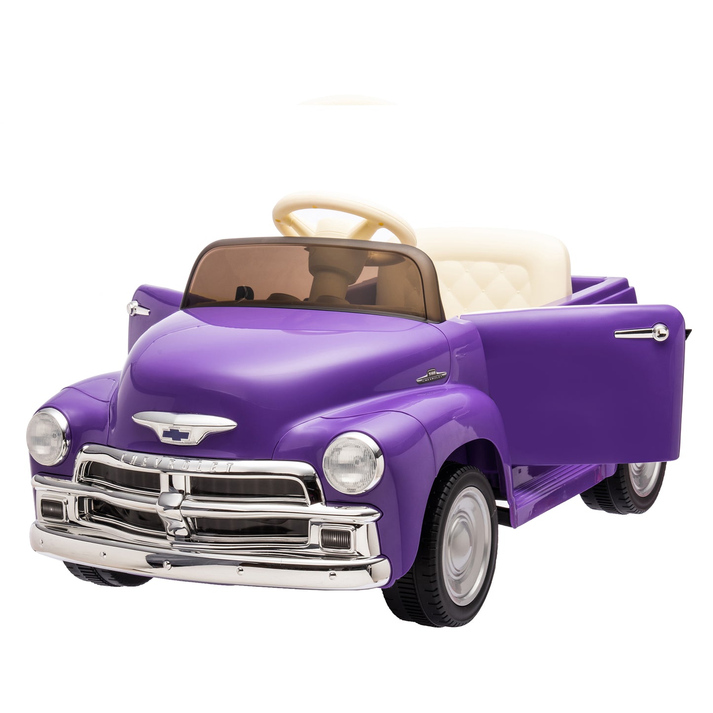 12V Licensed Chevrolet 3100 Kids Ride On Toy Car with Parents Control, Vintage Ride On Pickup Car, Kids Electric Car with LED Lights, Bluetooth, USB, Kids' Electric Vehicles for Girls Age 3+