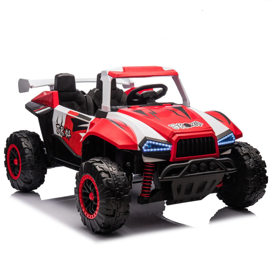 24V Kids Ride on Toys Car with Remote Control, Kids Electric Car with 2-Seater, Electric Police Car for Toddlers with Megaphone, Bluetooth, USB/TF, MP3, Kids' Electric Vehicles for Boys