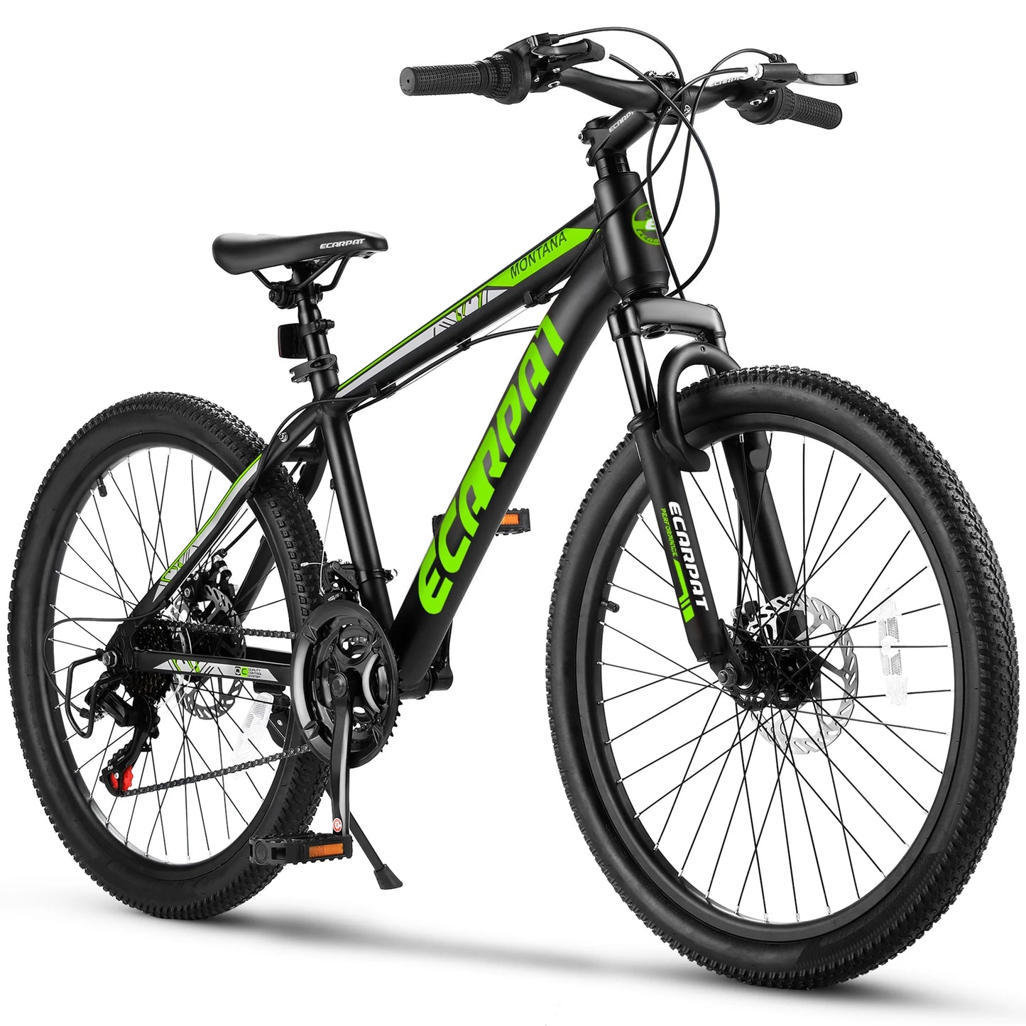 24" Mountain Bike, Shimano 21 Speed Kids Bike, Mountain Cycling Bikes with Mechanical Disc Brakes, Lightweight Kids Bicycle with Aluminium Frame, Girls Bike Boys Bike