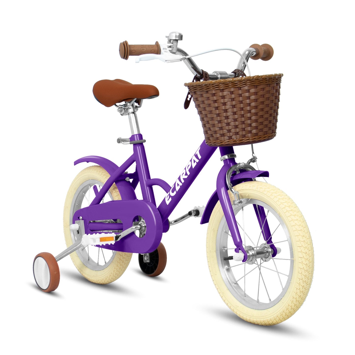 12" Kids' Bicycles with Adjustable Seat, Kids Bikes with Removable Training Wheels, Girls Bicycle with Hand Brake and Front V Brake, Kids Lightweight Bikes, Toddler Cycle Bikes for 2-3 Years