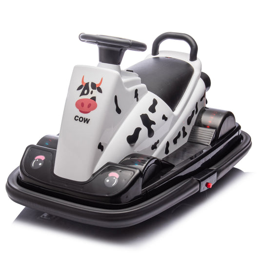 12V Ride on Toy Car for Kids, Electric Car with 360 Degree Rotation&Fast Turn, Toddler Bumper Car, Collision Triggers Sound Effects and Lights, Kids' Electric Vehicles for Boys Girls Aged 3-5