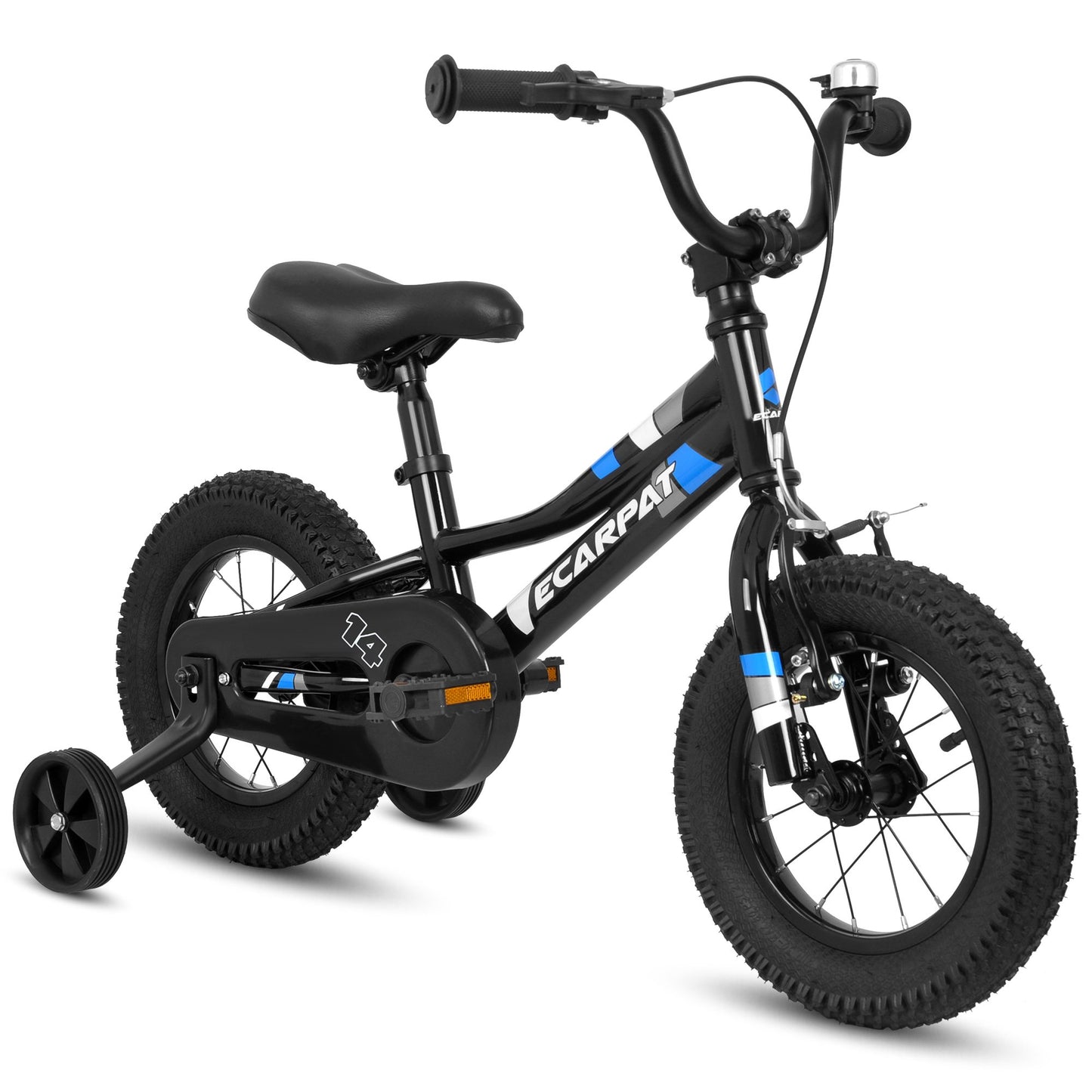 14" Kids' Bicycles, Kids Bike with Training Wheels, Boys Bike with Front V Brake and Coaster Brake, Kids Lightweight Bikes with Adjustable Seat, Toddler Cycle Bike for 2-4 Years