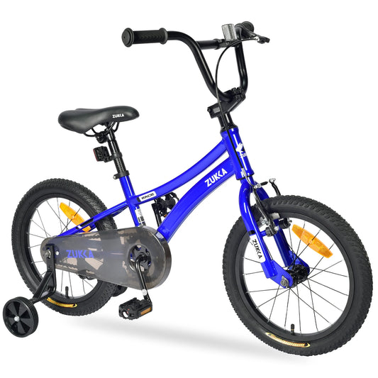 16" Kids Bike, Girls Bike Boys Bike with Training Wheels, Kids Bicycle with Adjustable Saddle & Handlebar, Kids' Bicycles with Anti-Skid Tires, Bike for Aged 4-7 Years