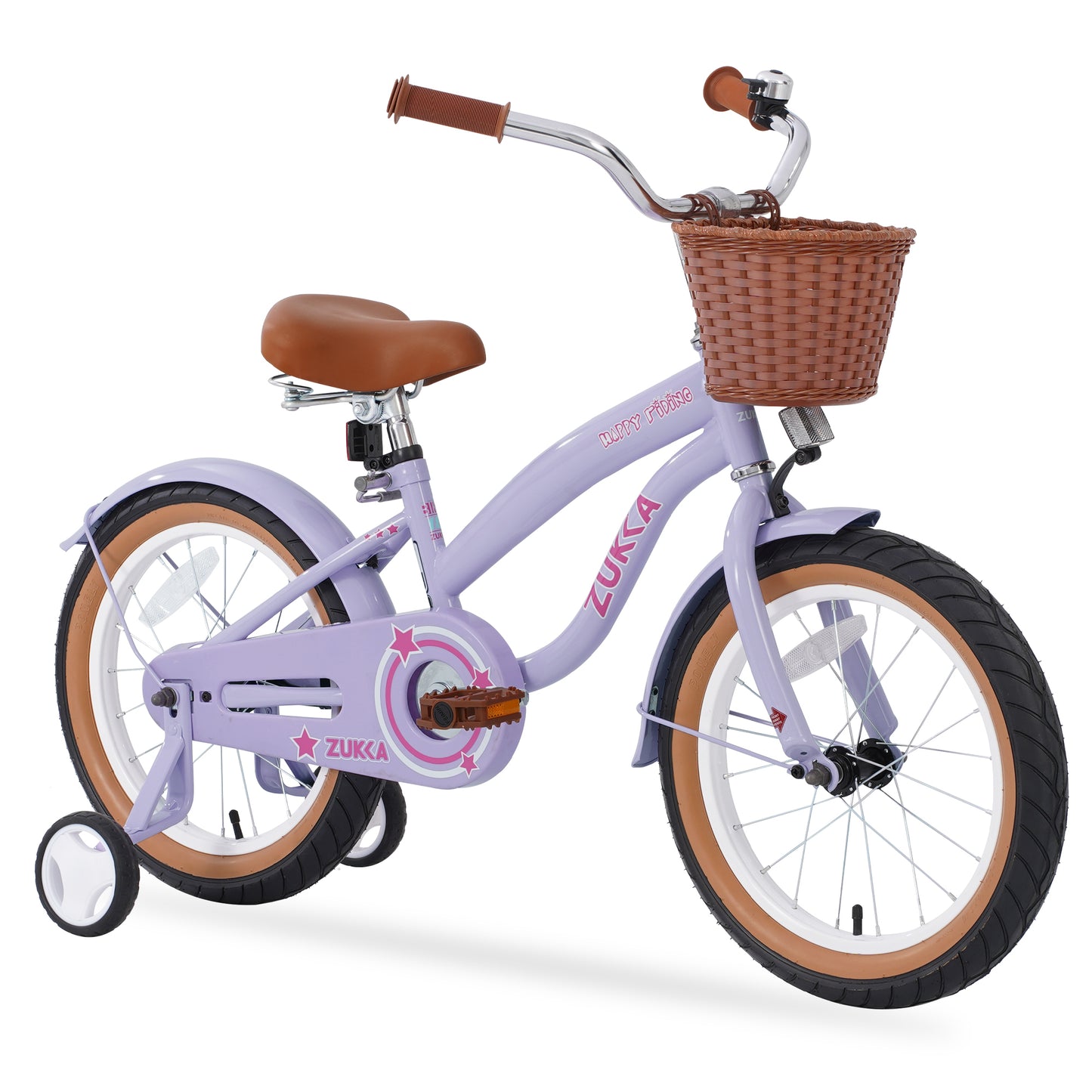 16" Kids Bike, Girls Bike With Training Wheels & Basket, Kids Bicycle With Adjustable Seat/Handlebar, Bikes With Anti-Skid Tires, Kids' Bicycles for Girls Boys 4-7 Years
