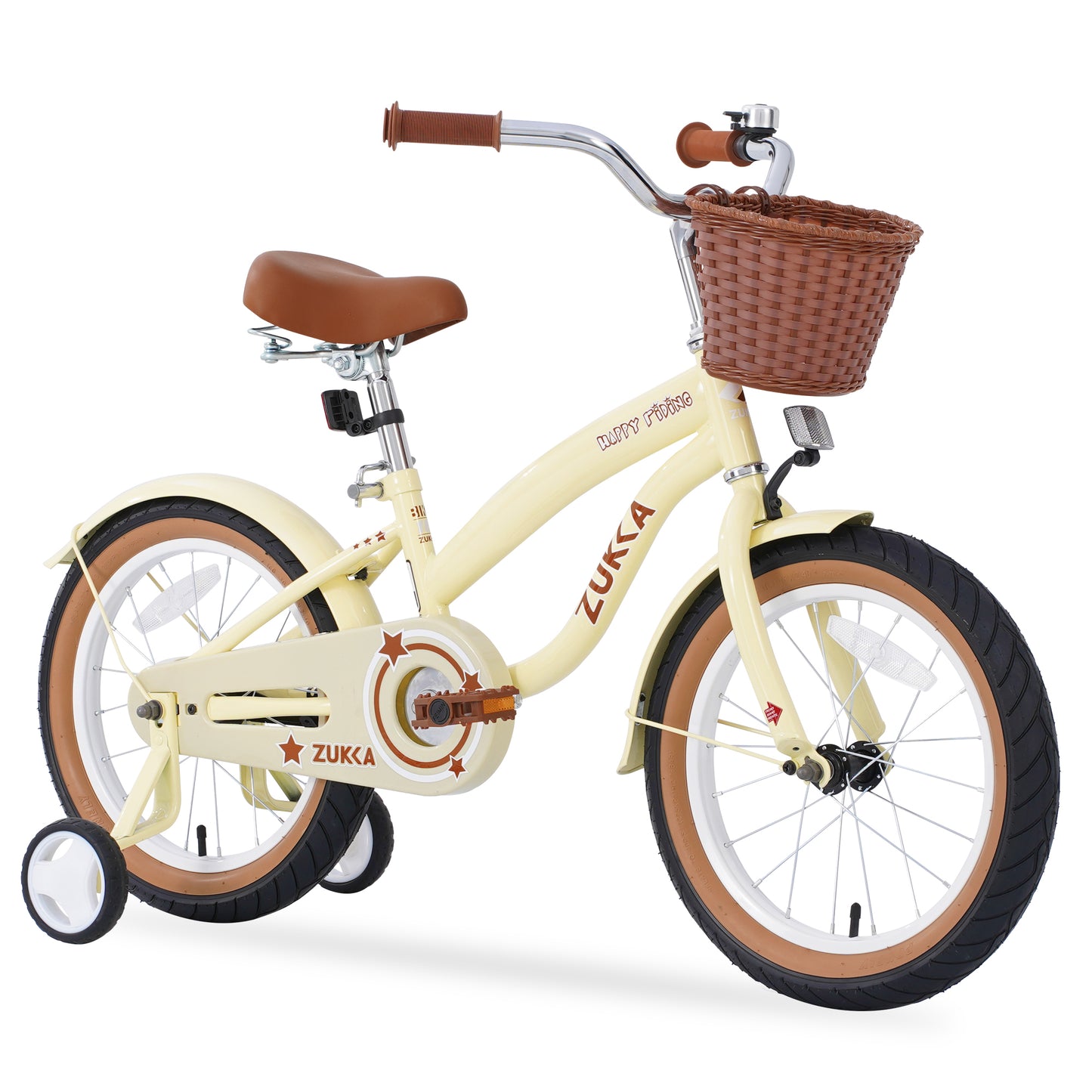 16" Kids Bike, Girls Bike With Training Wheels & Basket, Kids Bicycle With Adjustable Seat/Handlebar, Bikes With Anti-Skid Tires, Kids' Bicycles for Girls Boys 4-7 Years