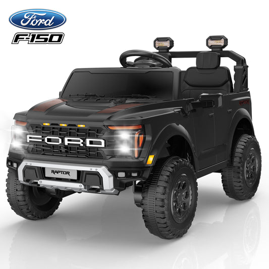 CASEMIOL 2-Seater 24V Big Kids Ride on Toys Truck with Remote Control, Licensed Ford F150 Raptor Battery Powered Ride on Car for Toddlers Kids Ages 3-8, Back to School Gift for Boys & Girls