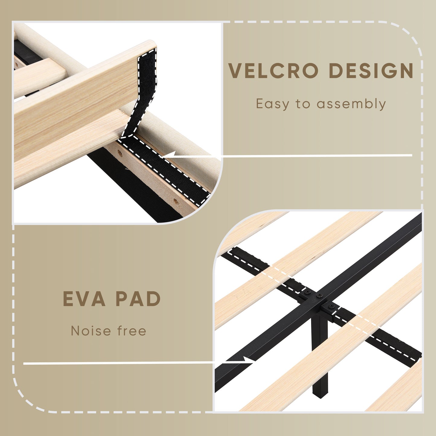 CASEMIOL Platform Bed Frame, Full-Size Bed Frame with Headboard, Storage and Charging Station, Noise-Free, No Box Spring Needed, 55.9"W Bedroom Modern Bed Frame Holds 1000 Pounds