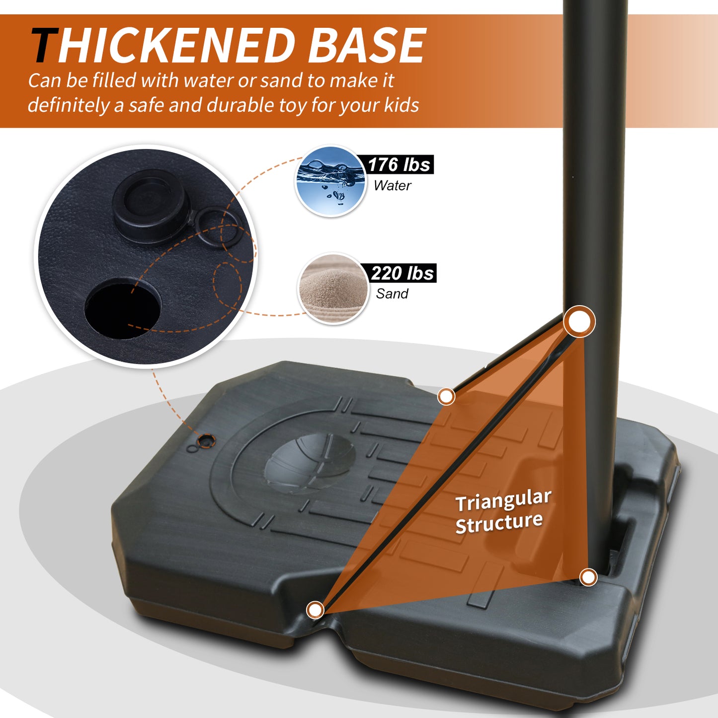 Clearance BTMWAY Portable Basketball Hoop with 44 Inch Backboard - 6.5ft to 10ft Height Adjustable Stand & Wheels for Outdoor/Indoor Use, Ideal for Adults & Teens & Kids