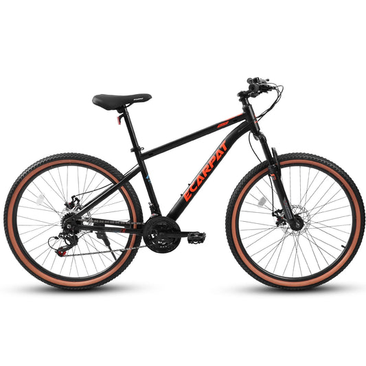 4" Mountain Bike, 21 Speed Kids Bike With Thumb Shifter, Kids Bicycle with Suspension Fork, Cycling Bikes with Mechanical Dual Disc Brake, Commuter City Bike for Teens Boys Girls