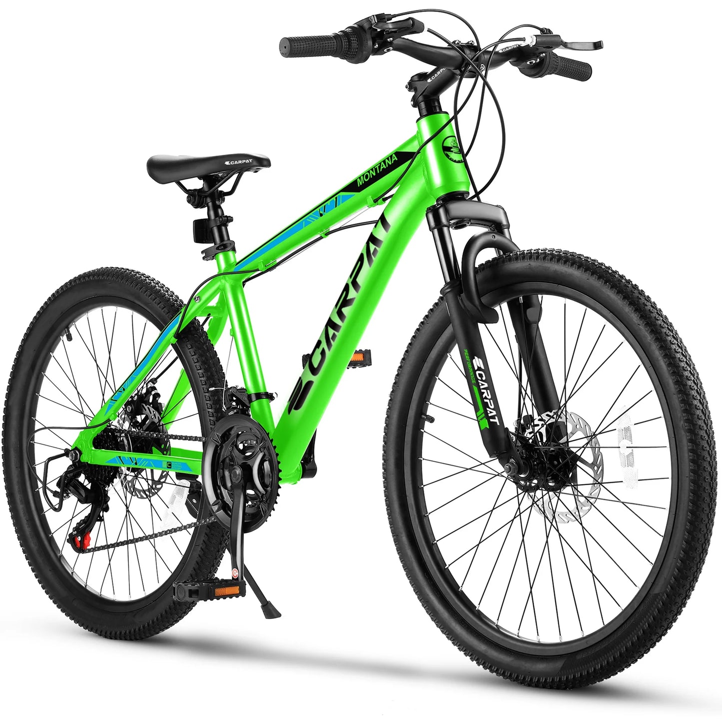 24" Mountain Bike, Shimano 21 Speed Kids Bike, Mountain Cycling Bikes with Mechanical Disc Brakes, Lightweight Kids Bicycle with Aluminium Frame, Girls Bike Boys Bike