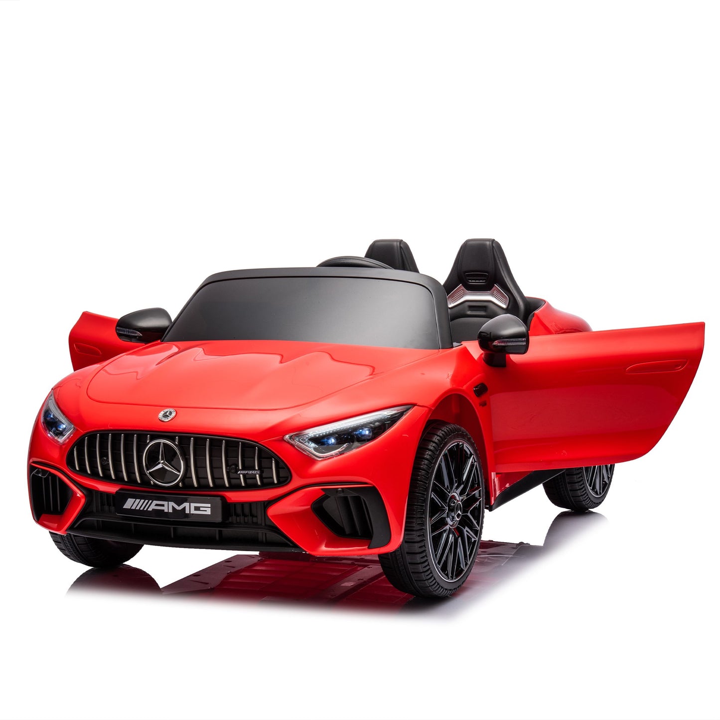 24V Ride on Car w/Parent Remote Control, Licensed Mercedes-Benz SL63 Powered Ride On Toy Car for Kids, Electric Car for Boy w/Music Bluetooth/LED Headlight/Belt, 200w Super Powerful Motor, Black