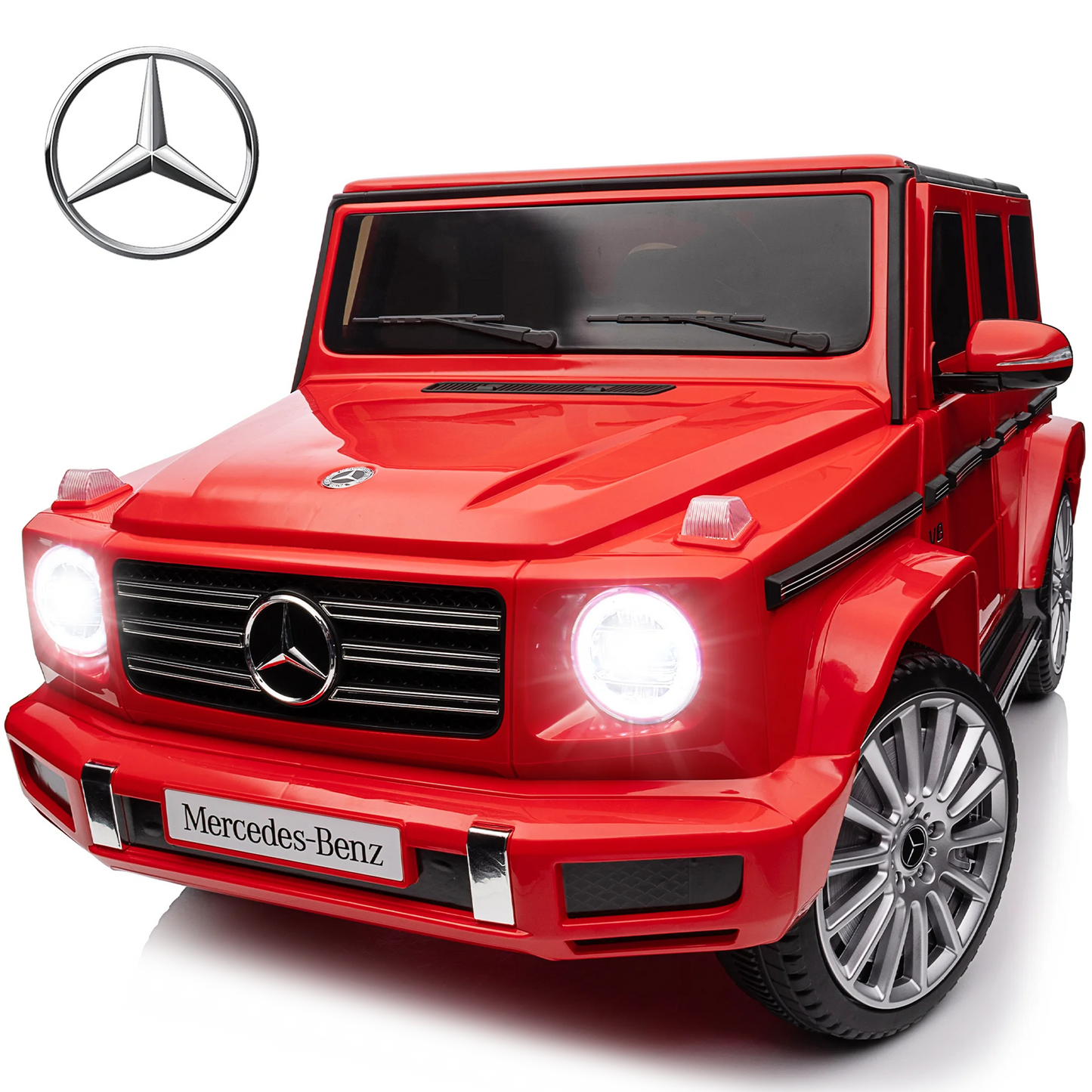 24V Ride on Toys Cars for Kids with Remote Control and Center Control, Mercedes Benz G500 Electric Vehicle with Damping System Ride on Truck with 550w Motor, Bluetooth for Kids Aged 3-6, Black Free 30-day r