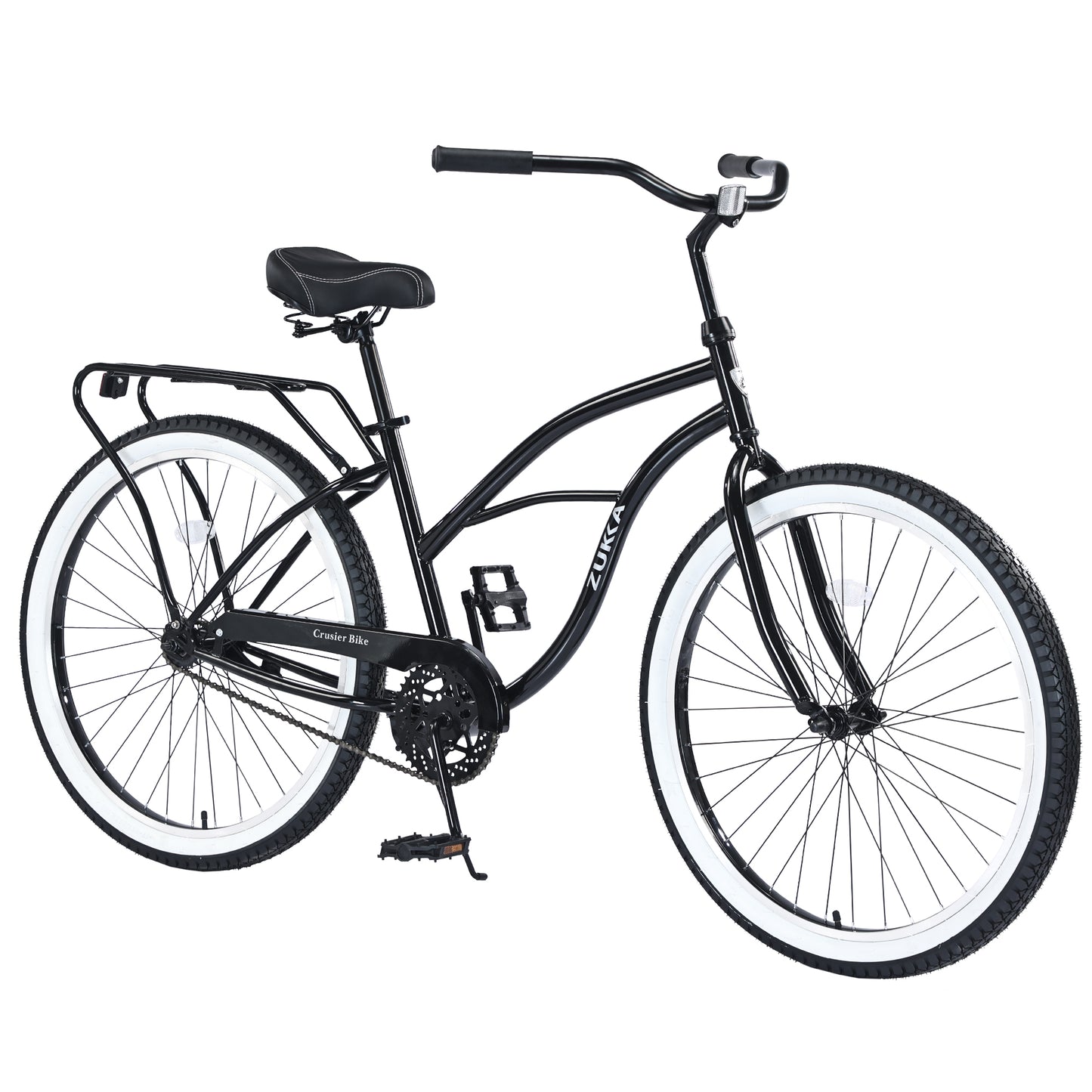 26" Womens Bike, Bicycle with Rear Coaster Brakes, Bikes for Adults with Adjustable Saddle, Beach Cruiser Bike with Low Swooping Frame, Single Speed Adult Bike