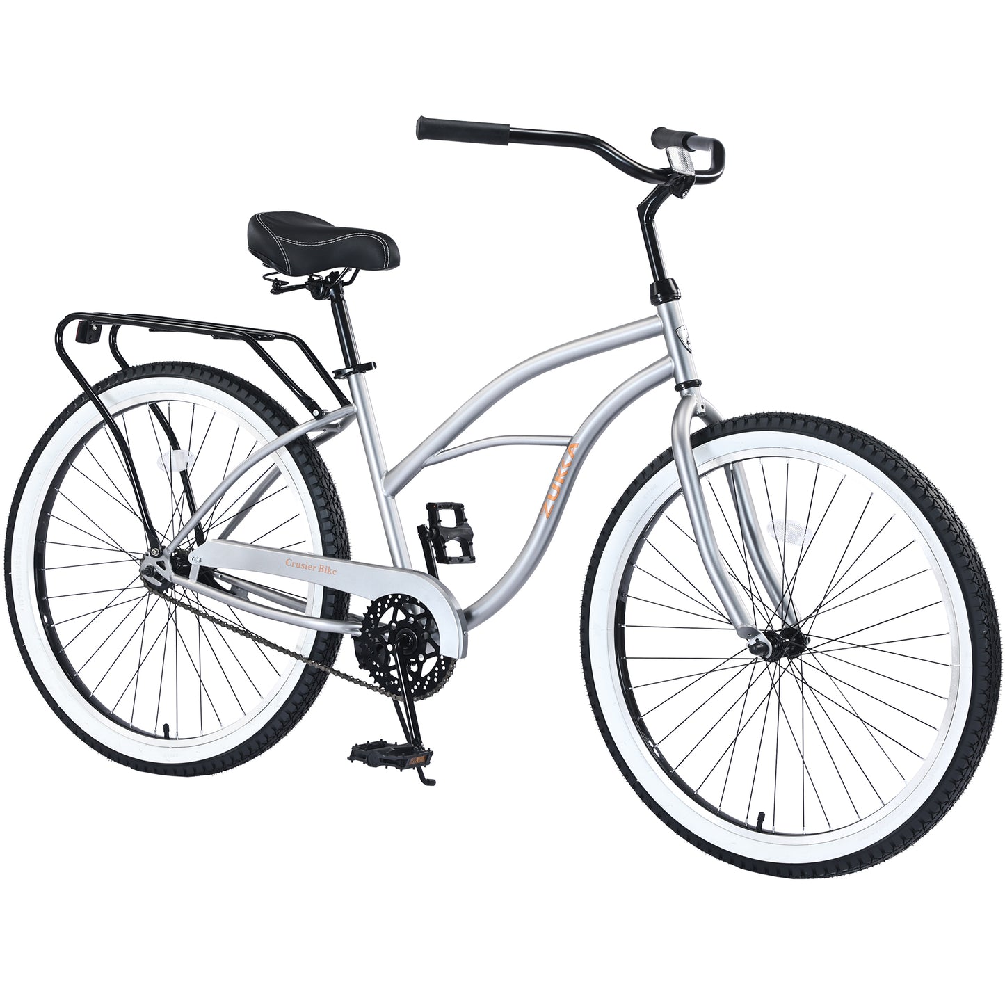 26" Womens Bike, Bicycle with Rear Coaster Brakes, Bikes for Adults with Adjustable Saddle, Beach Cruiser Bike with Low Swooping Frame, Single Speed Adult Bike