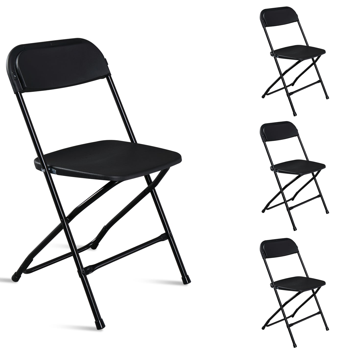 CASEMIOL Plastic Folding Chair 4 Pack, Platsic Chair for Wedding Business Activities, Banquet Seat Party Chair for Adults, Stackable Party Chairs, Portable Chairs for Outdoor