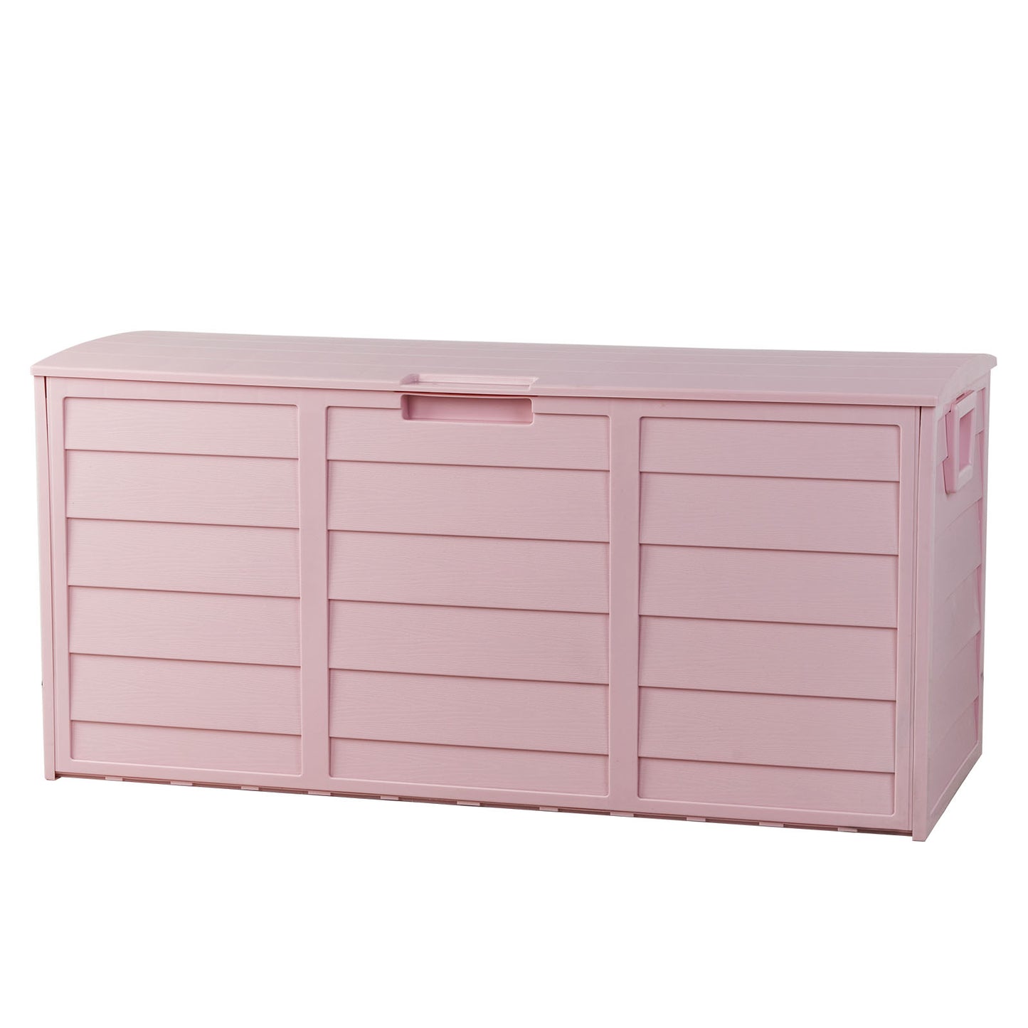 CASEMIOL 75 Gallon Deck Box, Waterproof Outdoor Storage Box, Lockable Storage Cabinet for Outside Furniture Cushions, Garden Tools, Toys, Pink