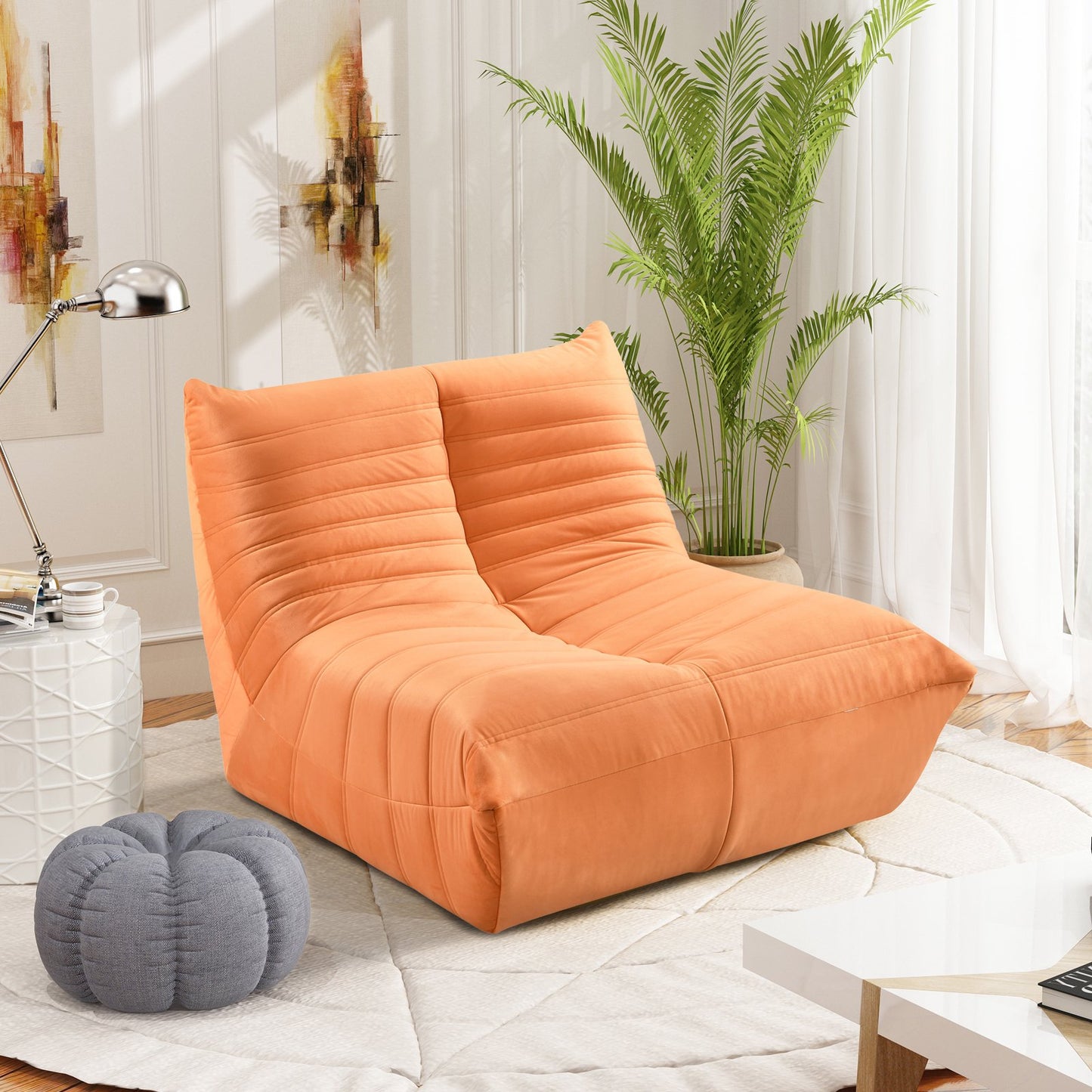 39" Bean Bag Chair for Adults, Sofa with Ergonomic Design, Reading Chair with High Resilience Sponge, Non-Deformable, Floor Chairs with Backrest, Fireside Chair, Lazy Sofa Chair for Bedroom