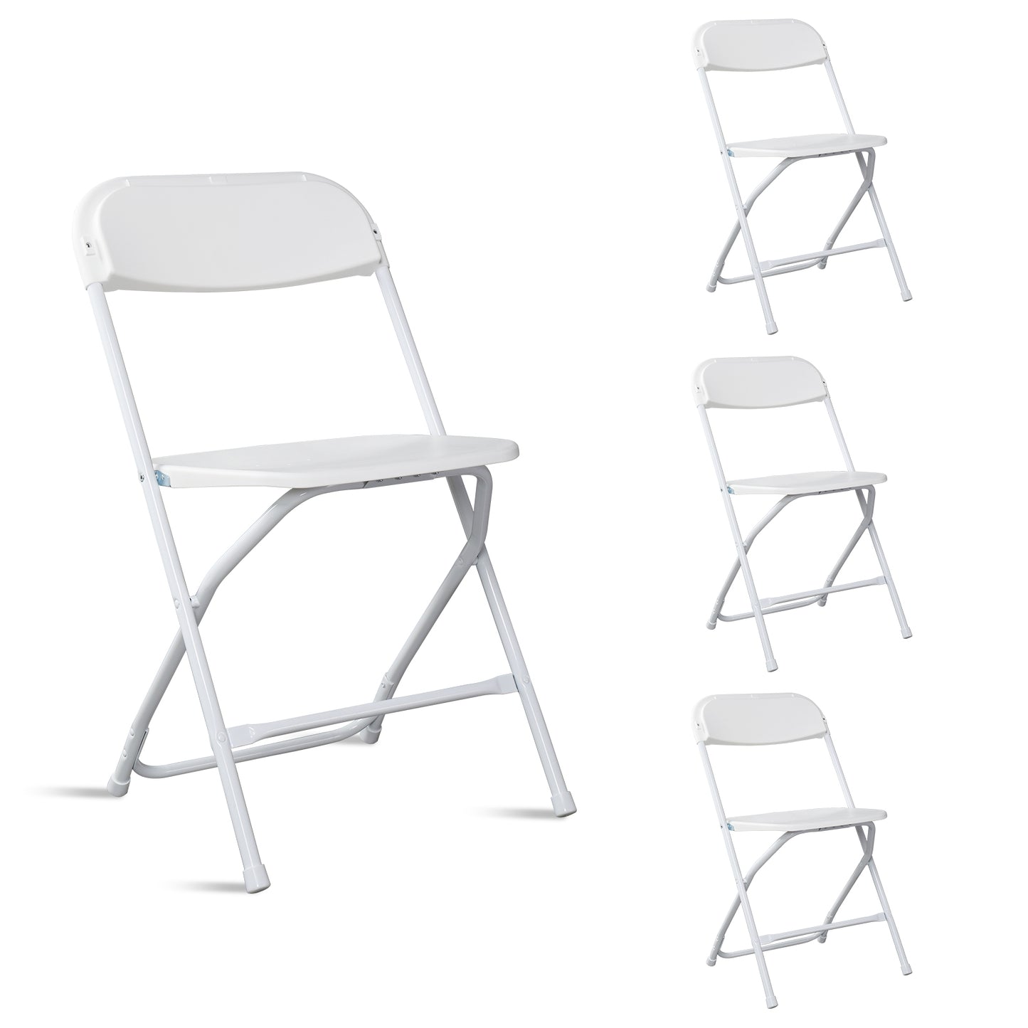 CASEMIOL Plastic Folding Chair 4 Pack, Platsic Chair for Wedding Business Activities, Banquet Seat Party Chair for Adults, Stackable Party Chairs, Portable Chairs for Outdoor