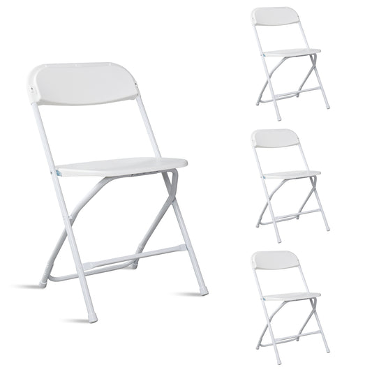 CASEMIOL Plastic Folding Chair 4 Pack, Platsic Chair for Wedding Business Activities, Banquet Seat Party Chair for Adults, Stackable Party Chairs, Portable Chairs for Outdoor