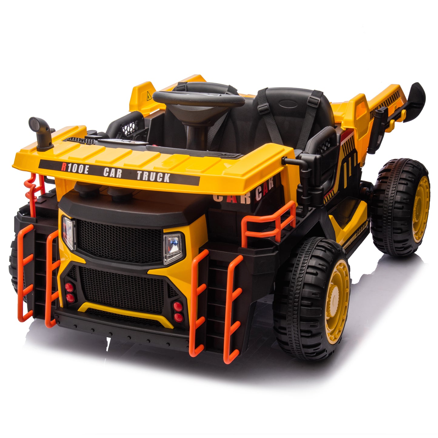 CASEMIOL 24V 2-Seater Ride on Dump Truck for Big Kids, Powered Ride on Toys Car w/ Remote Control, 400W Motor, Bluetooth, Electric Dump Bed, LED Lights, Back to School Gift for Boys & Girls