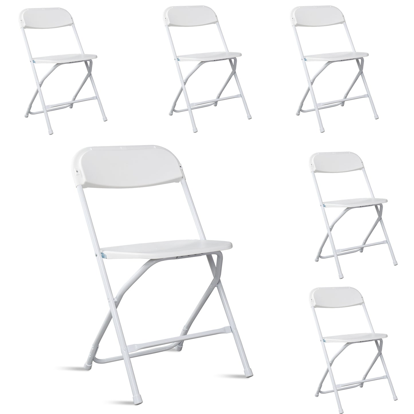 CASEMIOL Plastic Folding Chair 6 Pack, Platsic Chair for Wedding Business Activities, Banquet Seat Party Chair for Adults, Stackable Party Chairs, Portable Chairs for Outdoor