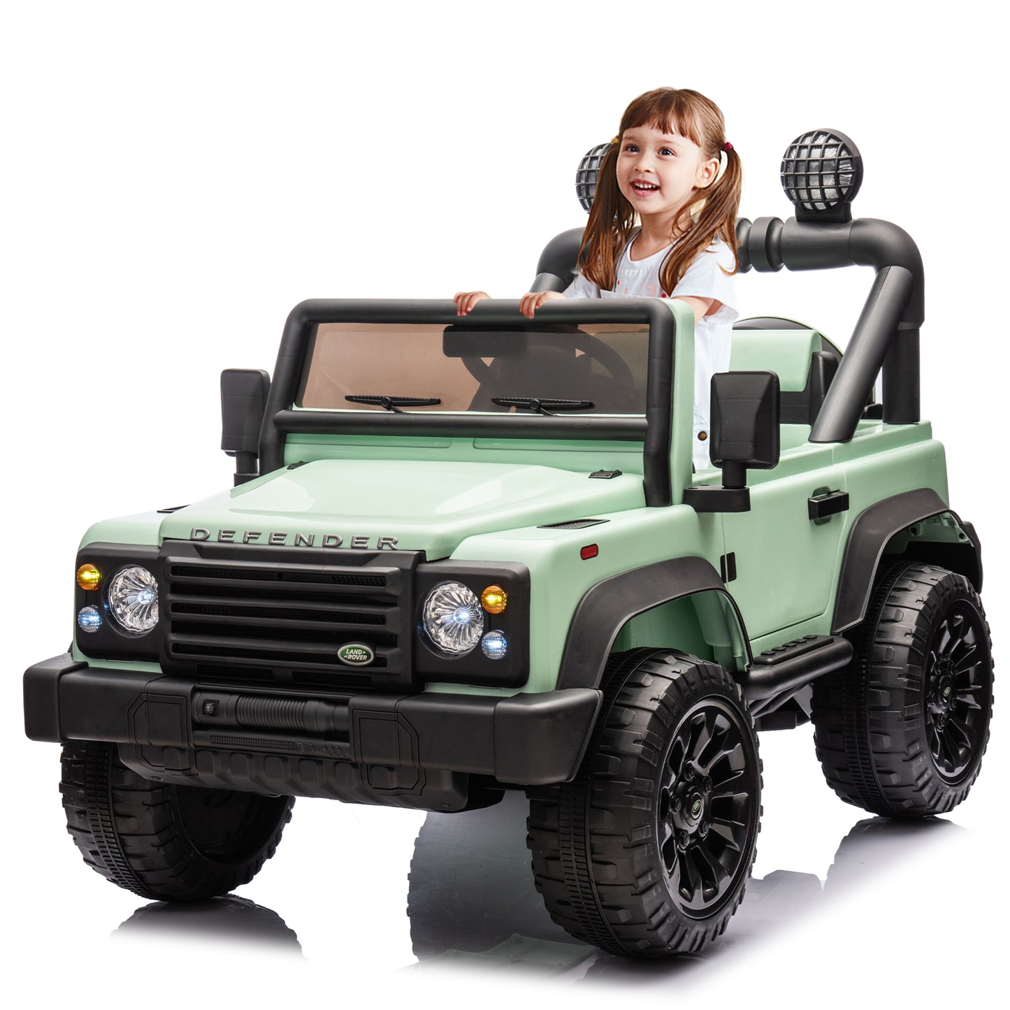 CASEMIOL Licensed Land Rover 24V 2-Seater Kids Ride on Toys Car w/ Remote Control, Battery Powered Ride on Truck w/ Dual Drive, Riding Toys w/ LED Lights, Bluetooth, Gift for Gril & Boys
