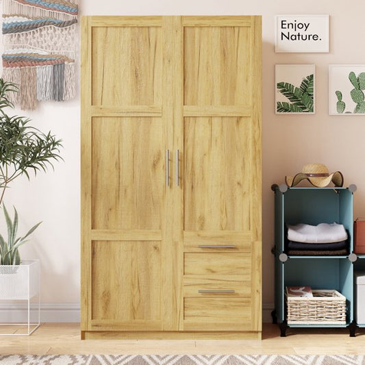 CASEMIOL 71" Tall Storage Cabinet Organizer with Drawers, Bedroom Wardrobe Armoire Closet with Hanging Rod, Large Modern Wardrobe with Shelves for Sorting Clothes, Pants, Shirts, Oak