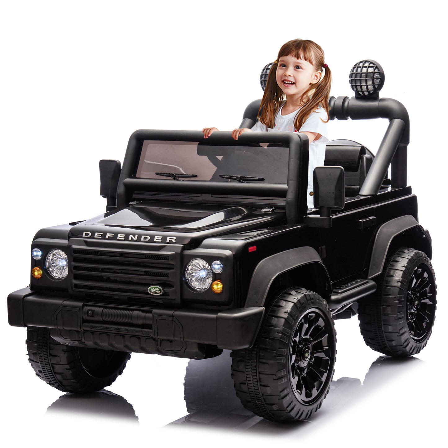 CASEMIOL Licensed Land Rover 24V 2-Seater Kids Ride on Toys Car w/ Remote Control, Battery Powered Ride on Truck w/ Dual Drive, Riding Toys w/ LED Lights, Bluetooth, Gift for Gril & Boys