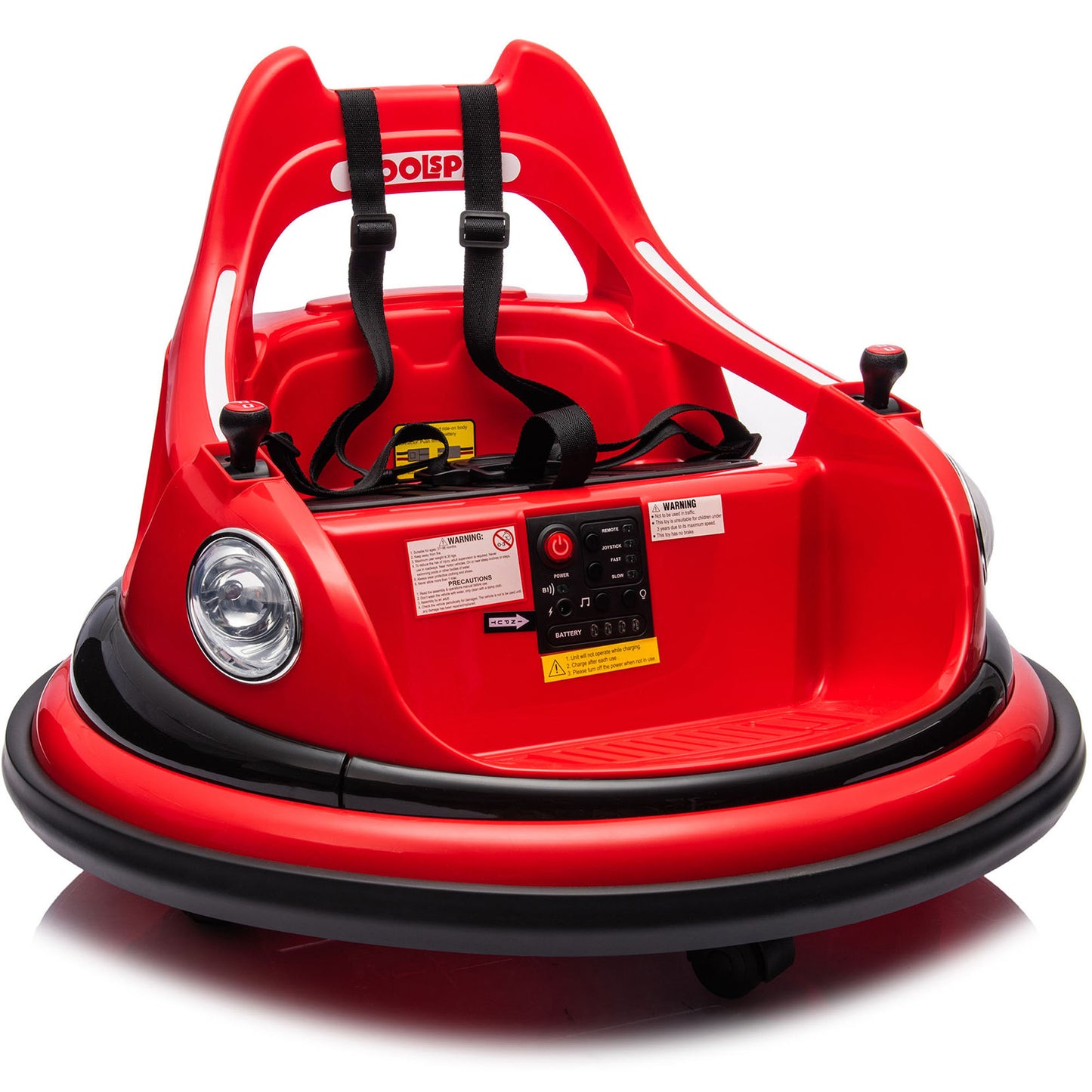 CASEMIOL 12V Bumper Car, Electric Ride On Bumper Car for Kids & Toddlers 1.5-6 Years Old, 3-Speed Baby Bumping Toy Cars with Remote and Self-Drive, LED Lights & 360 Degree Spin, Sound