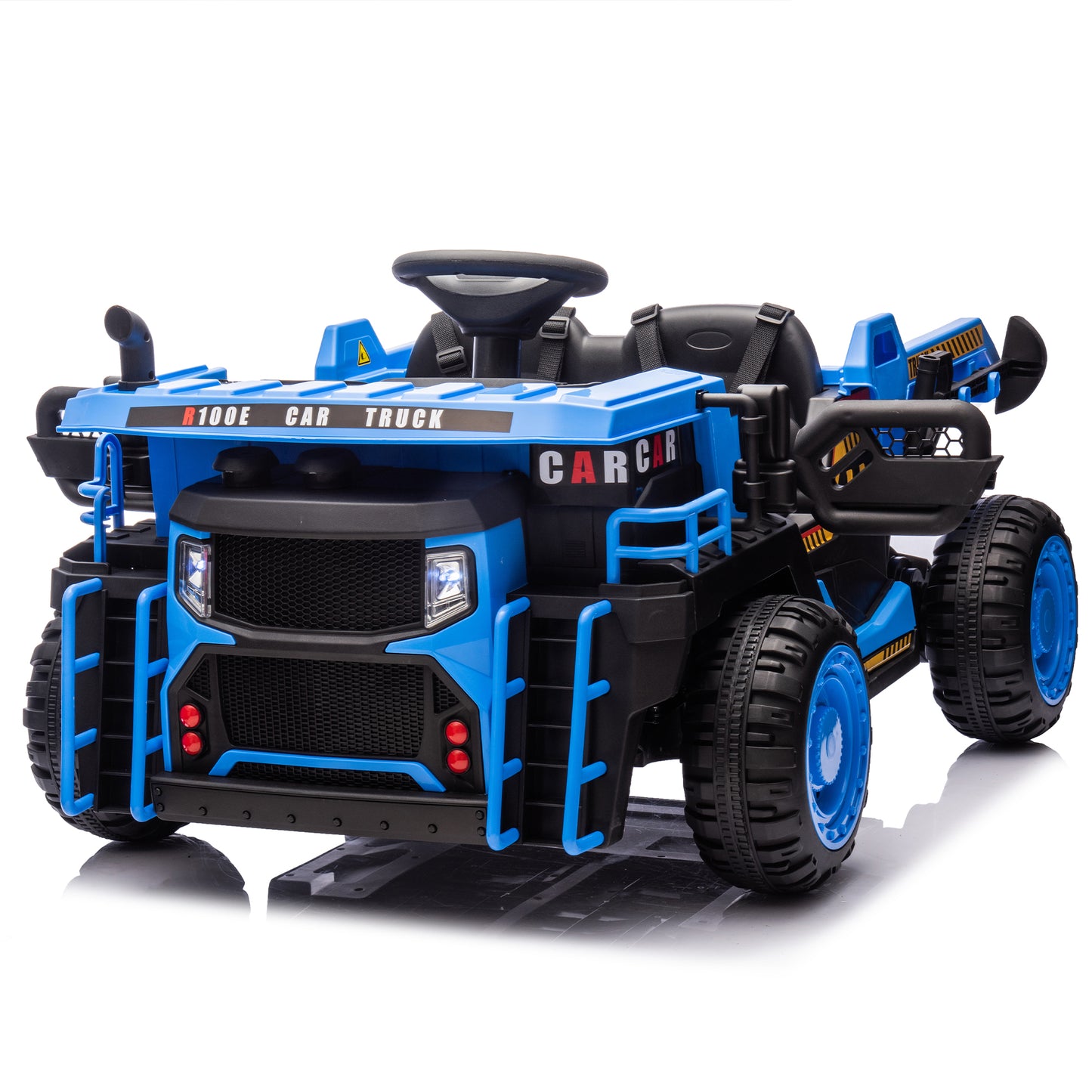 CASEMIOL 24V 2-Seater Ride on Dump Truck for Big Kids, Powered Ride on Toys Car w/ Remote Control, 400W Motor, Bluetooth, Electric Dump Bed, LED Lights, Back to School Gift for Boys & Girls