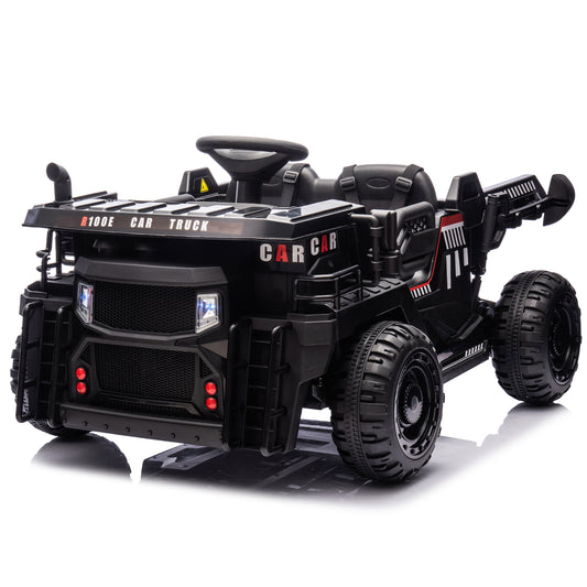 CASEMIOL 24V 2-Seater Ride on Dump Truck for Big Kids, Powered Ride on Toys Car w/ Remote Control, 400W Motor, Bluetooth, Electric Dump Bed, LED Lights, Back to School Gift for Boys & Girls