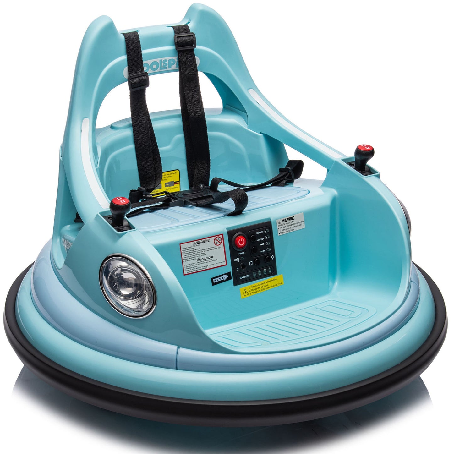 CASEMIOL 12V Bumper Car, Electric Ride On Bumper Car for Kids & Toddlers 1.5-6 Years Old, 3-Speed Baby Bumping Toy Cars with Remote and Self-Drive, LED Lights & 360 Degree Spin, Sound