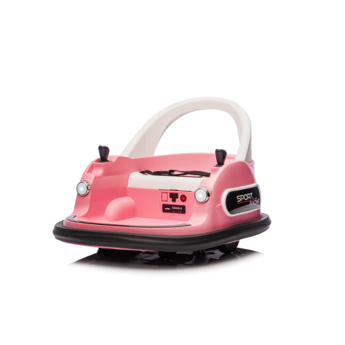 12V Bumper Car Ride on with Remote Control, Toddler Boy Toys Age 3-5 with Anti-Collision Padding, Riding Toys 3-5 with Safety Belt, 360° Spin Ride on Toys with LED Lights, Bluetooth,