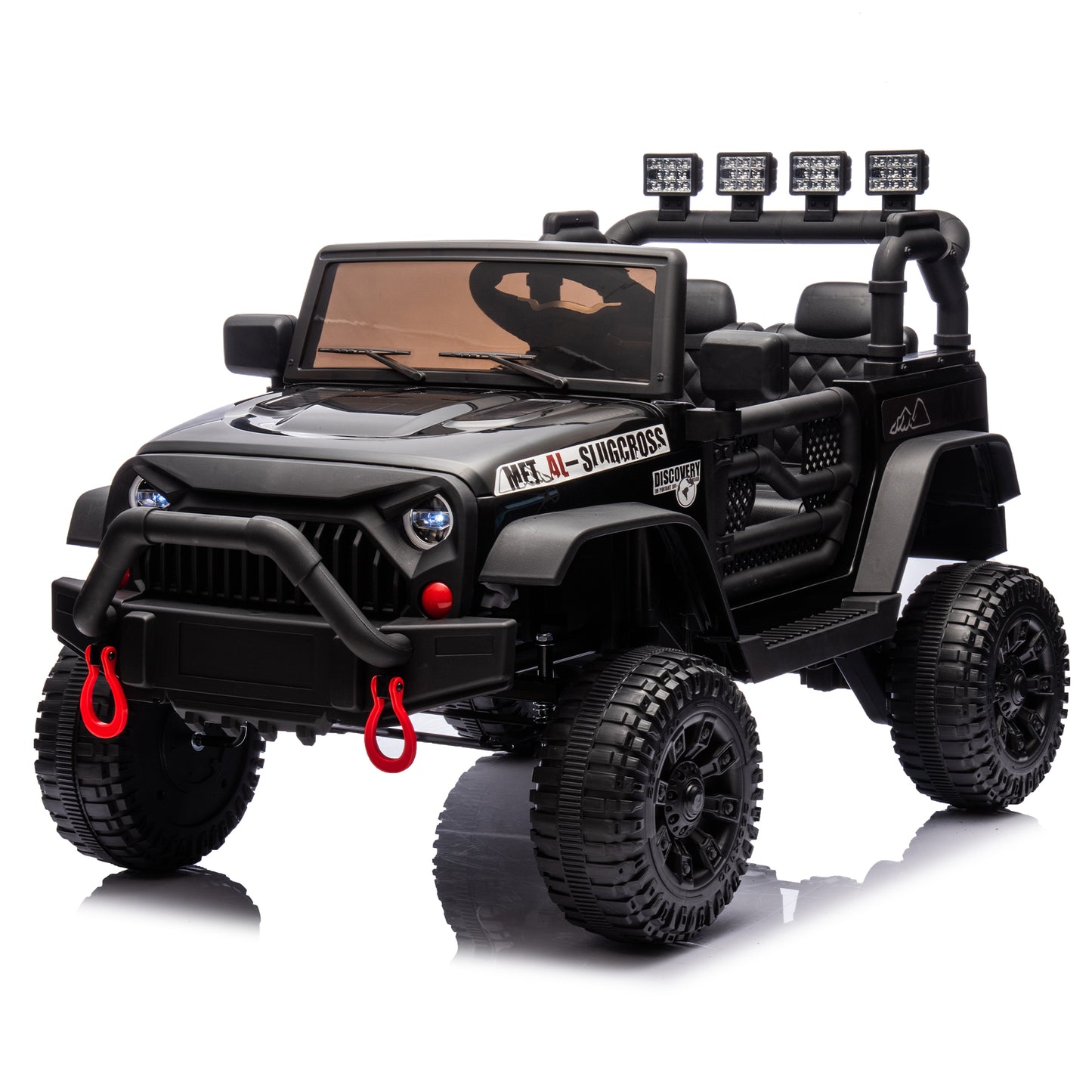 CASEMIOL 24V Kids Ride On Car Truck w/ Remote Control & 2 Seater, 400W Electric Battery Powered Ride on Toys w/ Spring Suspension, 2 Speeds, Bluetooth, MP3, LED Lights Gift for Girl Boy
