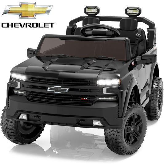 Chevrolet 24V Electric Ride on Car for Kids, 2 Seater Ride on Toys for Toddlers with Remote Control, Battery Powered Car with Bluetooth LED Light, Gift for Boys Girls 3-8