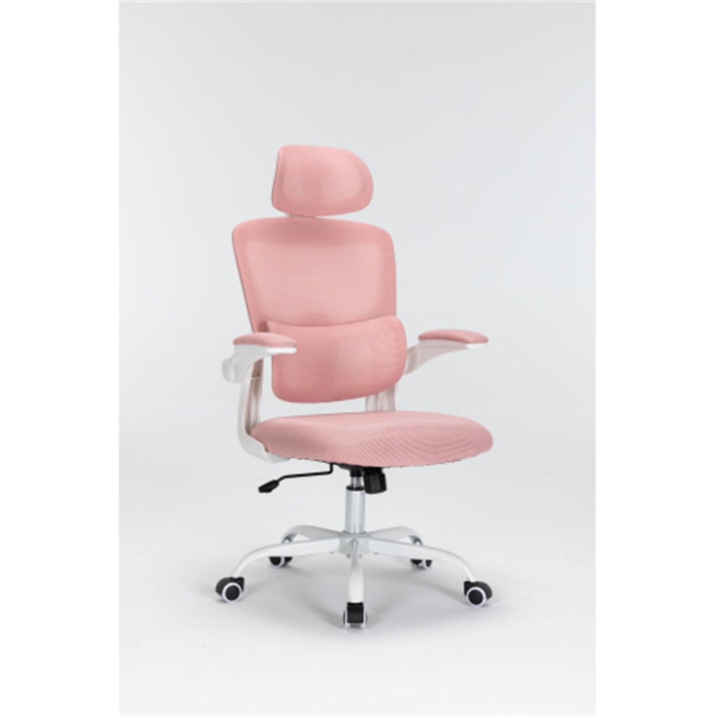 Ergonomic Office Chair with 3D Adjustable Lumbar Support, Computer Chair with Flip-up Arms, Big and Tall Mesh Executive Office Chair, Home Office Desk Chairs Weight Capacity 300 lbs for Women, Pink