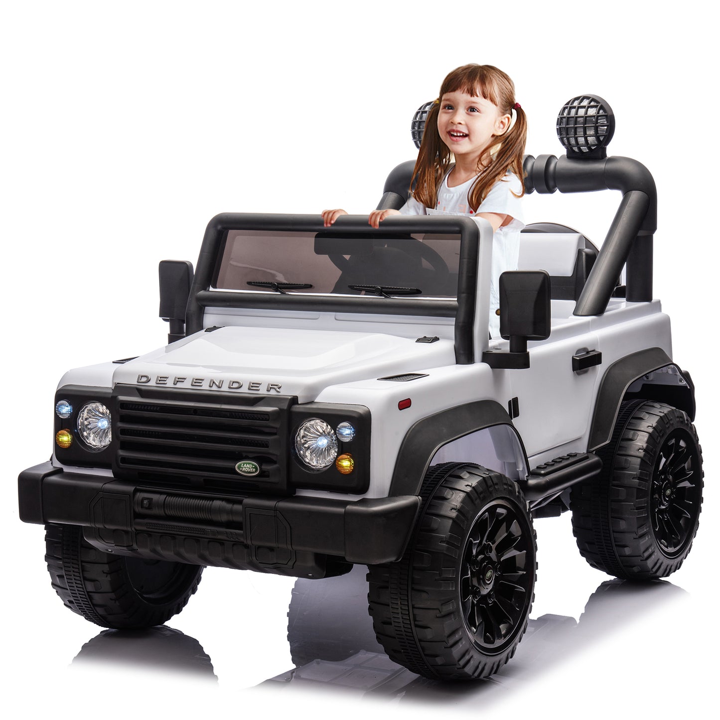 CASEMIOL Licensed Land Rover 24V 2-Seater Kids Ride on Toys Car w/ Remote Control, Battery Powered Ride on Truck w/ Dual Drive, Riding Toys w/ LED Lights, Bluetooth, Gift for Gril & Boys