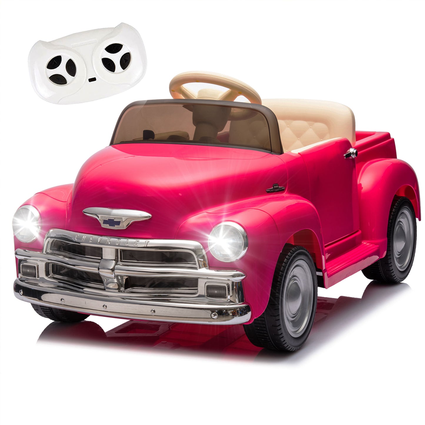 12V Kids Ride on Car w/ Remote Control, Licensed Chevrolet Ride on Toys for Kids 3-8, Powered Electric Car for Toddler, Back to School Gifts for Grils & Boys, LED, Bluetooth