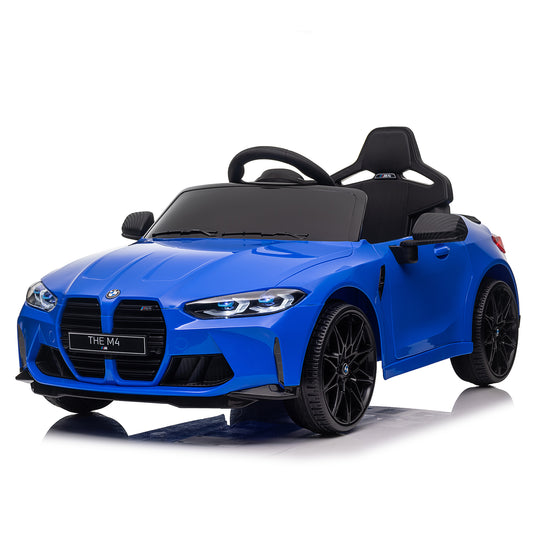 CASEMIOL BMW M4 Licensed 12V Kids Ride on Toys with Remote Control, Electric Ride on Car for Toddler Kid w/ Portable Handle & Wheels, Bluetooth, Head Lights, 2 Speeds, Gifts for Boys & Girls